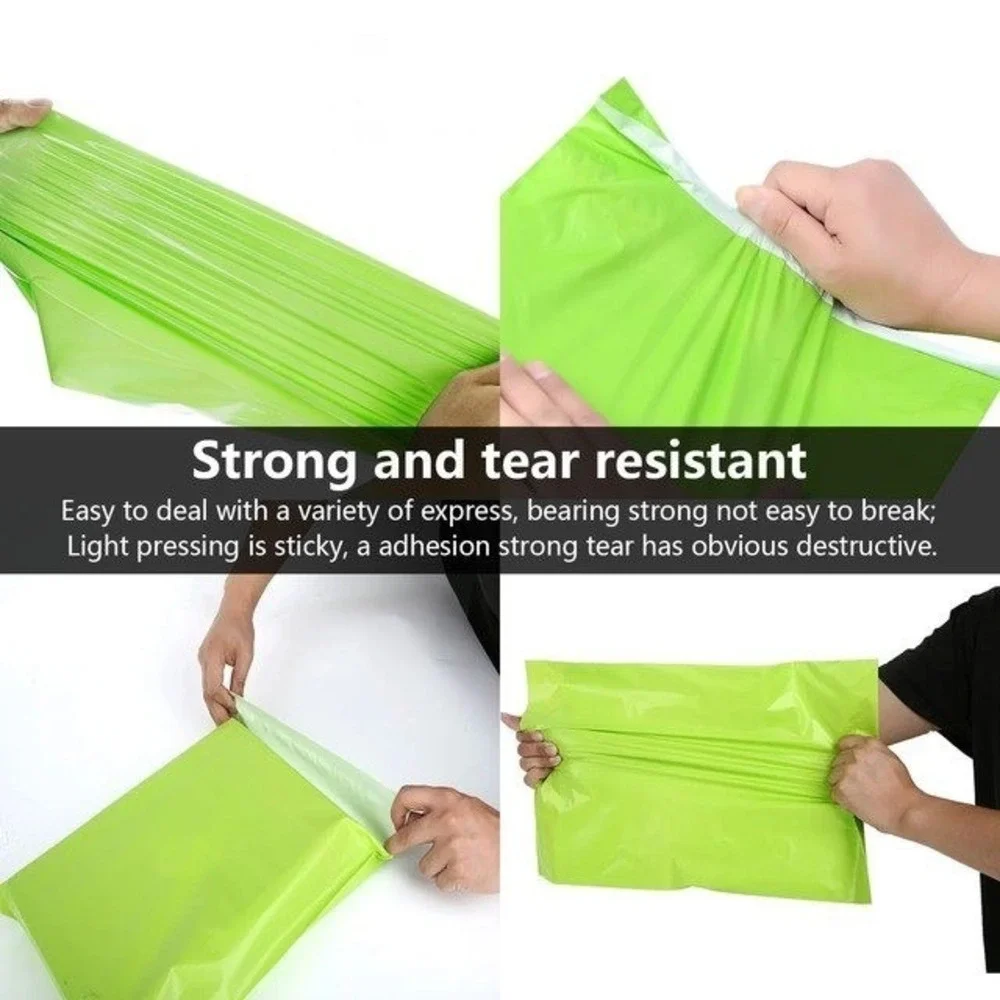 12x15.5 Green Poly Mailers 100 Count Self Seal Shipping Packaging Mailing Bags